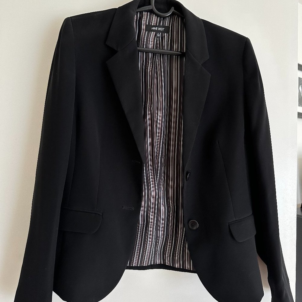 Nine West Two Button Black Blazer